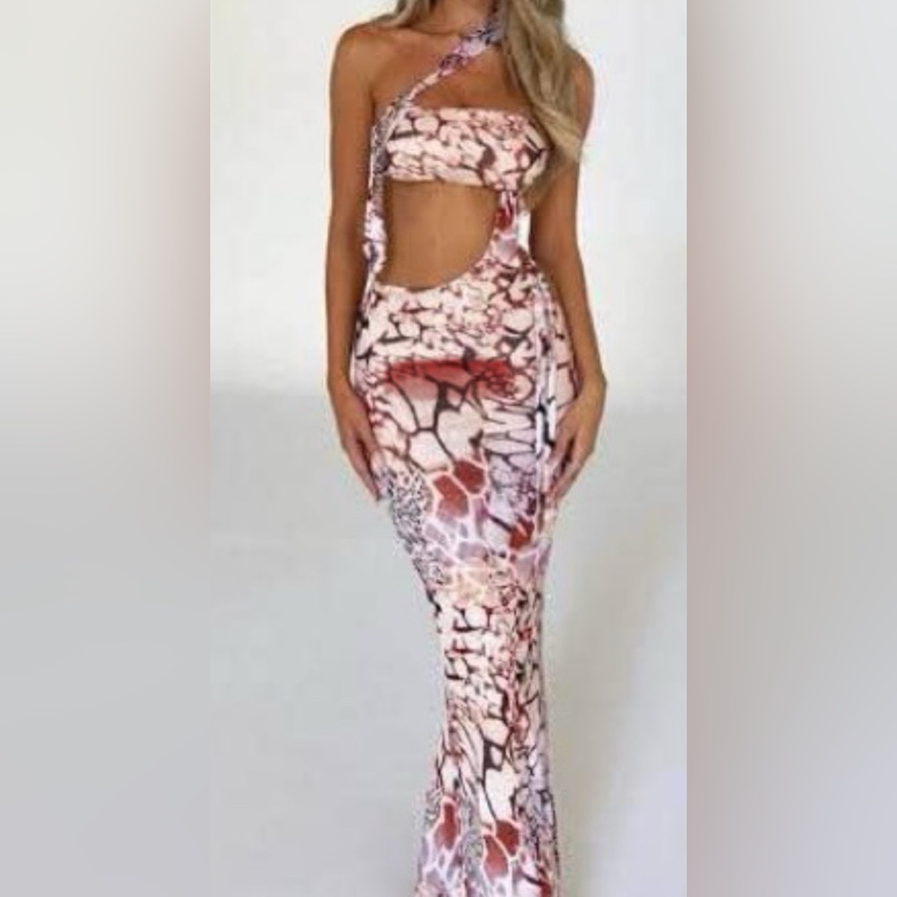 Outcast CASSIA PRINTED MAXI DRESS AZULE. M - Picture 2 of 14